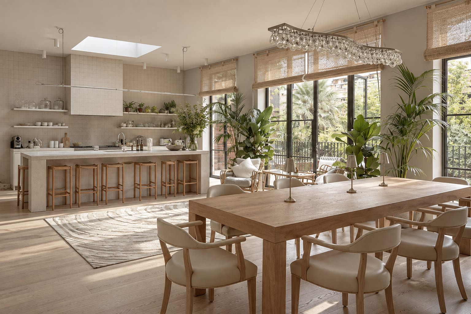 Private Residence: Kitchen and dining